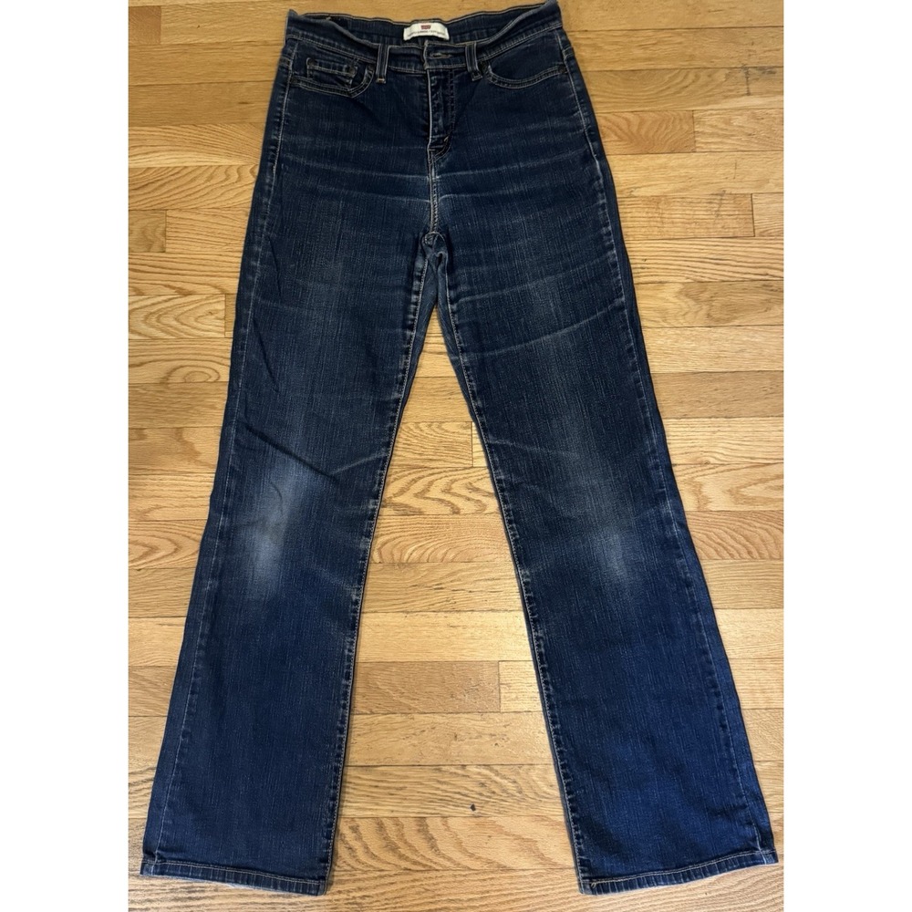 Levi's Perfectly Slimming 512 Women's Slim Bootcut Jeans Dark Wash Stretch sz 8